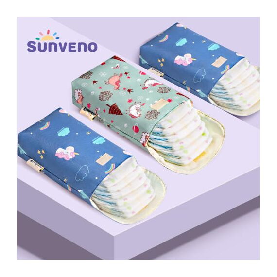 Sunveno Diaper Organizer Wet Dry Bag, Color: Green, 3 image