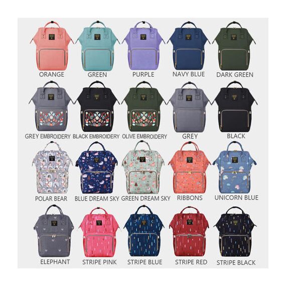 Sunveno Diaper Bag Xl With Stroller Hooks, Color: Black, 5 image