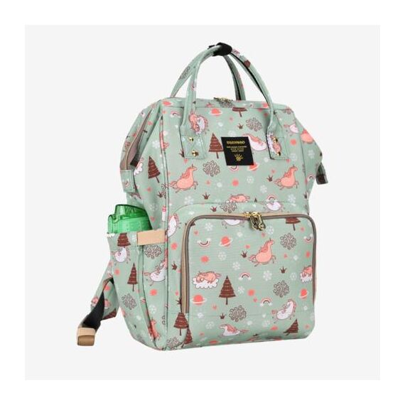 Sunveno Diaper Bag Xl Green Dream With Stroller Hooks, Color: Mint Green, 8 image