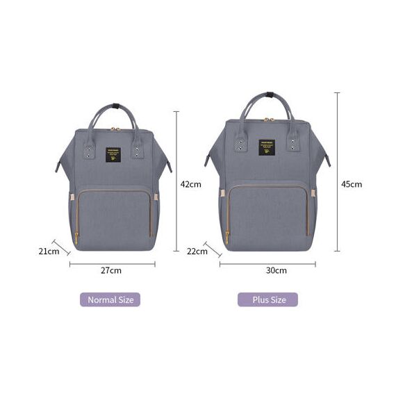 Sunveno Diaper Bag Xl With Stroller Hooks, Color: Grey, 5 image