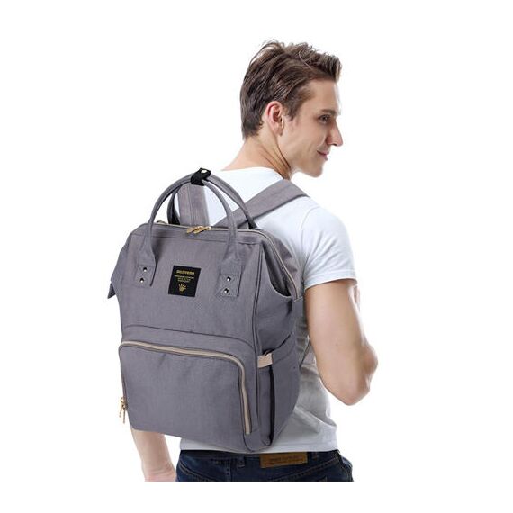 Sunveno Diaper Bag Xl With Stroller Hooks, Color: Grey, 6 image