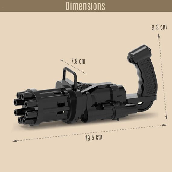Little Story 8 Holes Bubble Machine Gun, Color: Black, 3 image