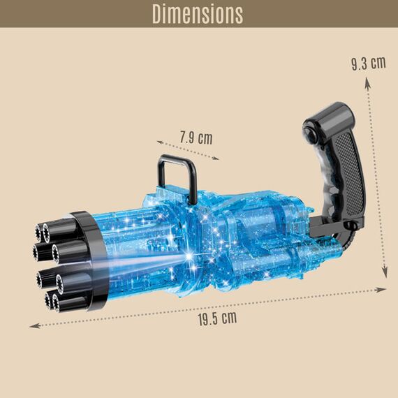 Little Story 8 Holes Bubble Machine Gun With Light, Color: Blue, 3 image