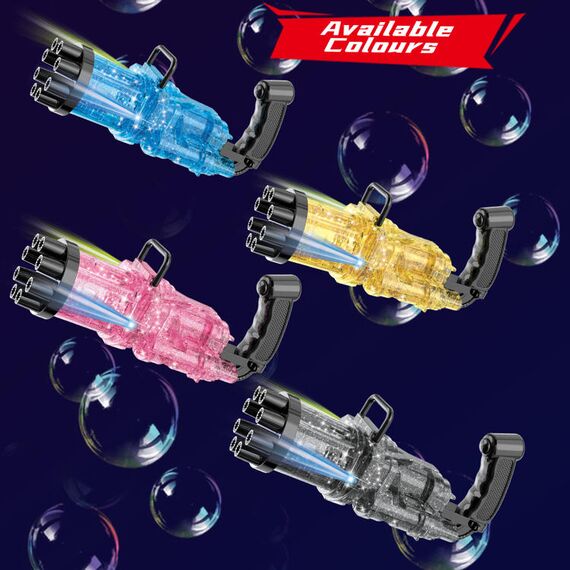 Little Story 8 Holes Bubble Machine Gun With Light, Color: Blue, 4 image