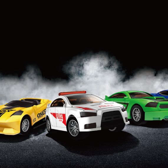 Little Story 8Pcs Slide Die Cast Car Set, Color: yellow, 4 image