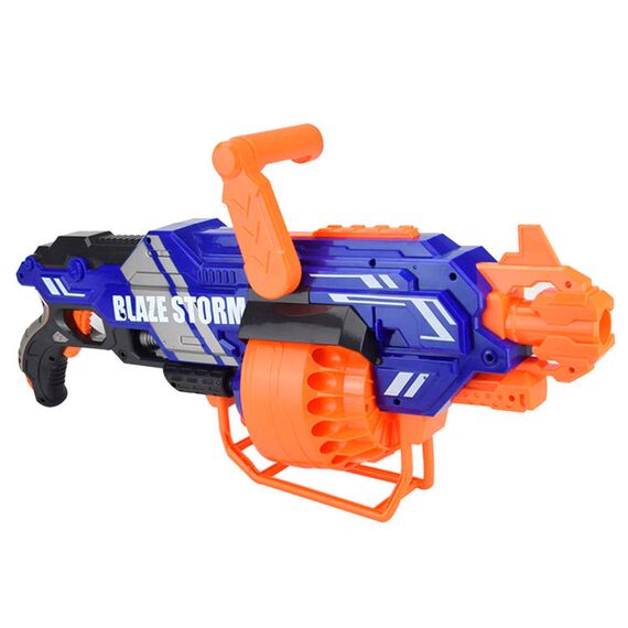 Little Story Kids Battery Operated Bullet Gun With 40Pcs Soft Bullets, Color: Blue & Orange, 3 image