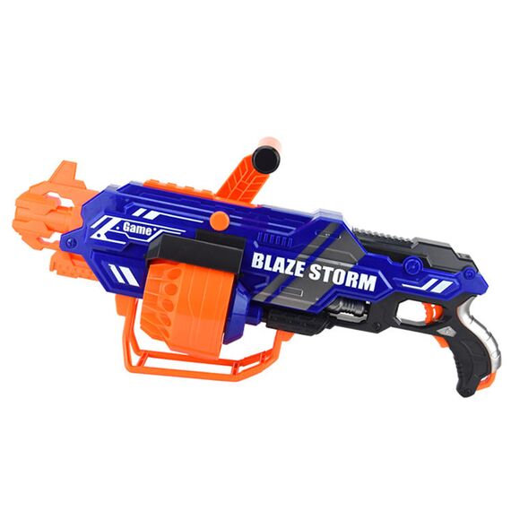 Little Story Kids Battery Operated Bullet Gun With 40Pcs Soft Bullets, Color: Blue & Orange, 4 image