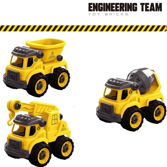 Little Story Cement Mixer Truck Toy, Color: Yellow & Grey, 4 image