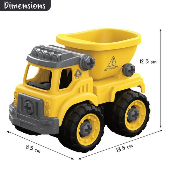 Little Story Cement Mixer Truck Toy, Color: Yellow & Black, 3 image