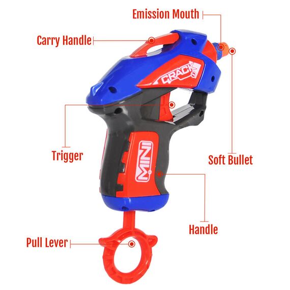 Little Story Kids Manual Mini Bullet Gun With 10 Soft Bullets Pack Of 2, 2 image