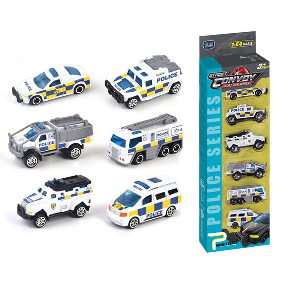 Little Story Alloy Sliding Police Toy Car 6 Pcs, 2 image