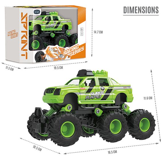 Little Story 6 Tire Pull Back Die Cast Toy Car, 5 image