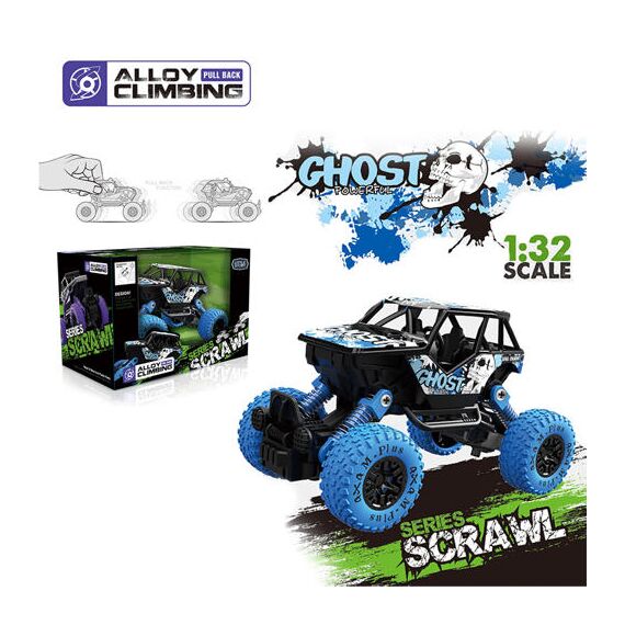 Little Story 1:32 Pull Back Graffiti Alloy Climbing Toy Car, Color: Blue & Black, 2 image