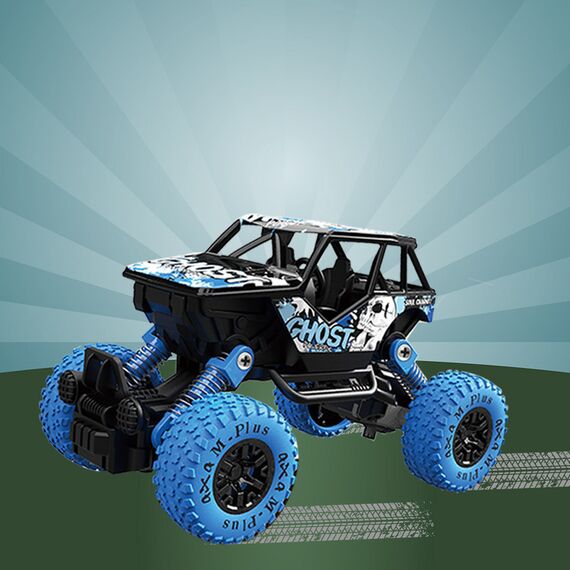 Little Story 1:32 Pull Back Graffiti Alloy Climbing Toy Car, Color: Blue & Black, 4 image