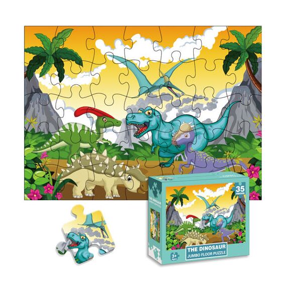Little Story Jumbo Floor Jigsaw Puzzle Dinosaurs World 35 Pcs