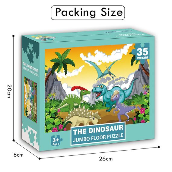 Little Story Jumbo Floor Jigsaw Puzzle Dinosaurs World 35 Pcs, 5 image