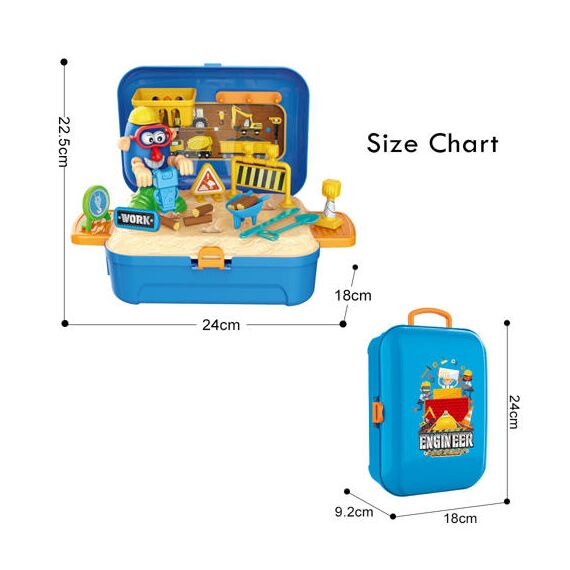 Little Story Role Play Construction Site Box With Dough Backpack 42 Pcs, 7 image
