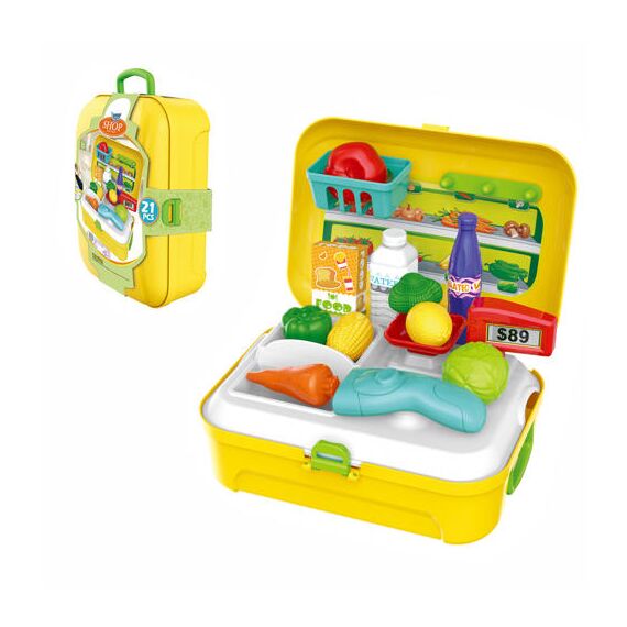 Little Story Role Play Supermarket Set Box Backpack 21 Pcs