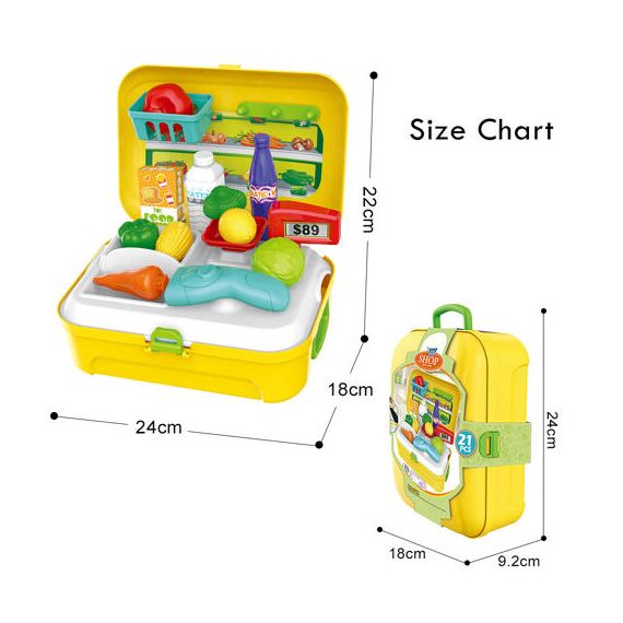 Little Story Role Play Supermarket Set Box Backpack 21 Pcs, 7 image