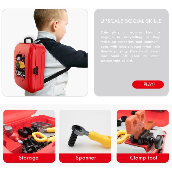 Little Story Role Play Builder Toolbox Backpack 25 Pcs, 4 image