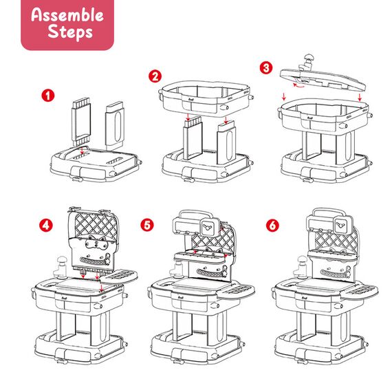 Little Story 2-In-1 Role Play Chef Kitchen Restaurant Toy Set School Bag 34 Pcs Blue, Color: pink, 6 image