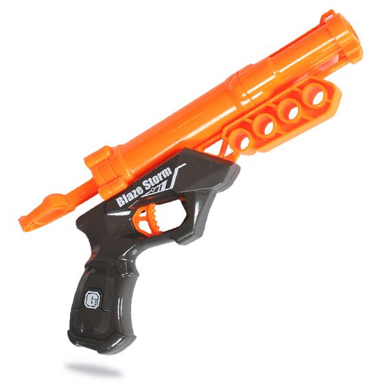 Little Story Kids Manual Soft Bullet Gun With 10Pcs Soft Bullets Blue, Color: Orange, 5 image