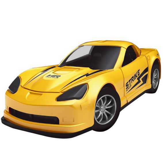 Little Story Slide Die Cast Toy Car, Color: yellow, 3 image
