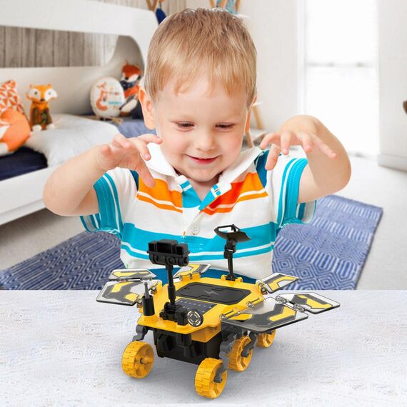 Little Story Diy Solar Mars Exploration Rover 46 Pcs Stem Series Blue, Color: yellow, 3 image