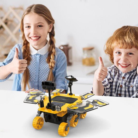 Little Story Diy Solar Mars Exploration Rover 46 Pcs Stem Series Blue, Color: yellow, 4 image