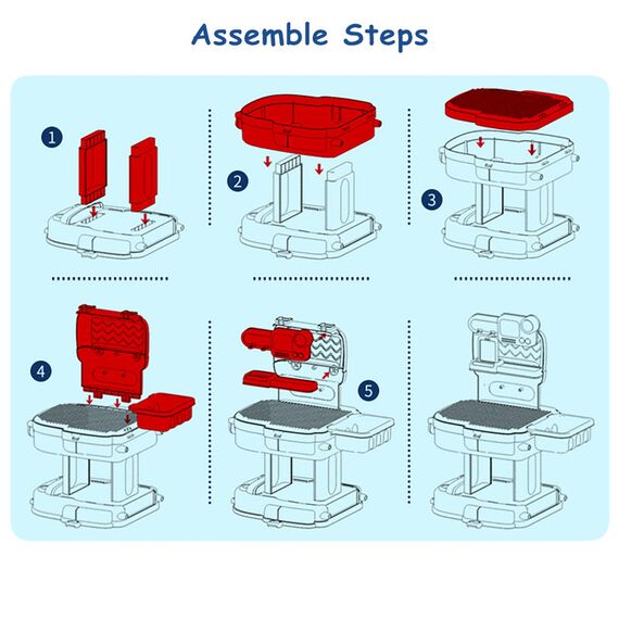 Little Story Role Play Police Station With Police Car 219 Pieces 2 In 1 School Bag Set 3+ Years, 5 image