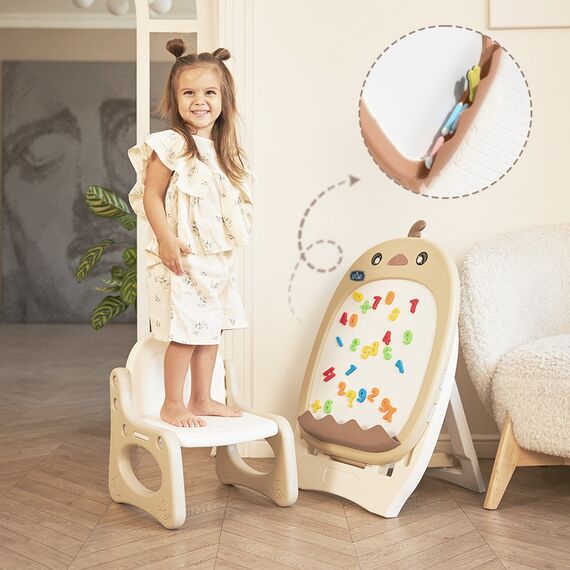 Little Story Drawing Board With Chair, Magnetic Numbers, 5 Color Pen And Eraser 6+ Months, 7 image