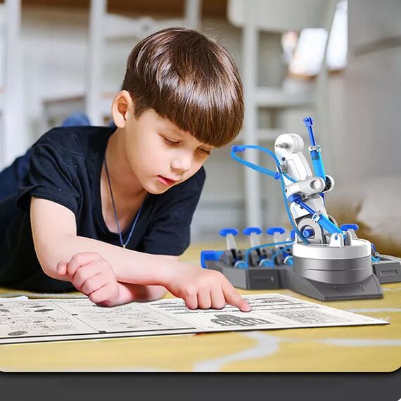Little Story Diy Hydraulic 3In1 Mechanical Robotic Arm Toy 220 Pieces Stem Series 8+ Years - Grey, 11 image