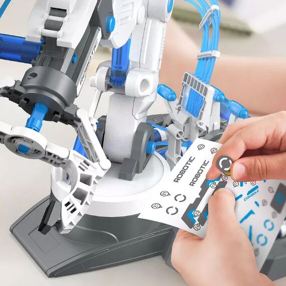 Little Story Diy Hydraulic 3In1 Mechanical Robotic Arm Toy 220 Pieces Stem Series 8+ Years - Grey, 12 image