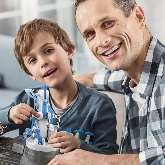 Little Story Diy Hydraulic 3In1 Mechanical Robotic Arm Toy 220 Pieces Stem Series 8+ Years - Grey, 14 image