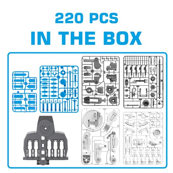 Little Story Diy Hydraulic 3In1 Mechanical Robotic Arm Toy 220 Pieces Stem Series 8+ Years - Grey, 16 image
