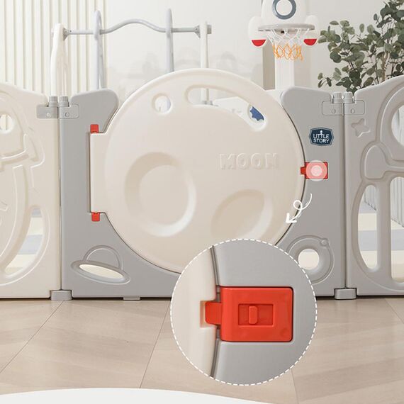 Little Story Portable Playpen With Basketball Hoop, 4 image