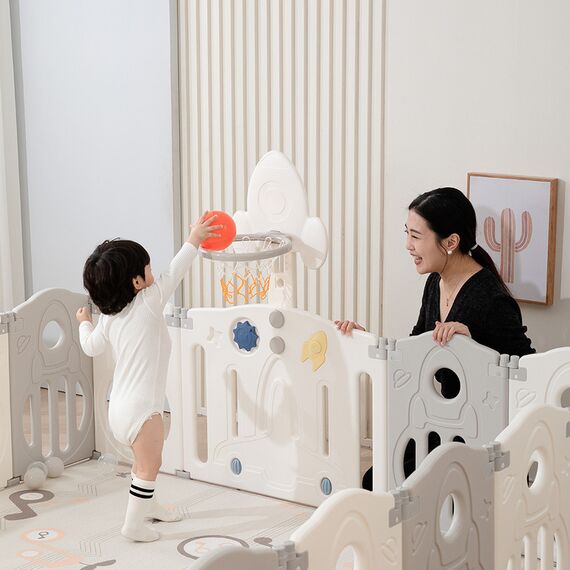 Little Story Portable Playpen With Basketball Hoop, 8 image