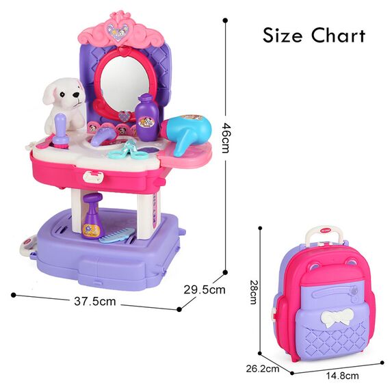 Little Story Role Play Animal Care Pet House Toy Set School Bag 21 Pcs Purple 3+ Years, 6 image
