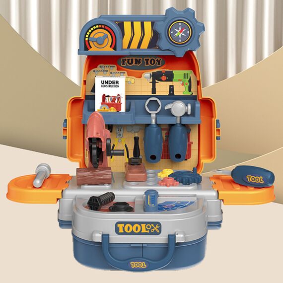 Little Story Role Play Mechanic / Tools Station Toy Set School Bag (23 Pcs) - Yellow, 3-In-1 Mode, 6 image