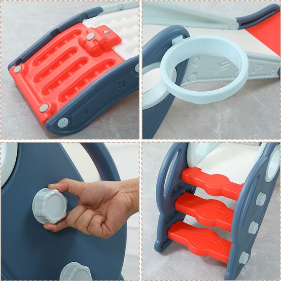 Little Story 3-In-1 Baby Slide With Basketball And Ring Game 6+ Months, 7 image