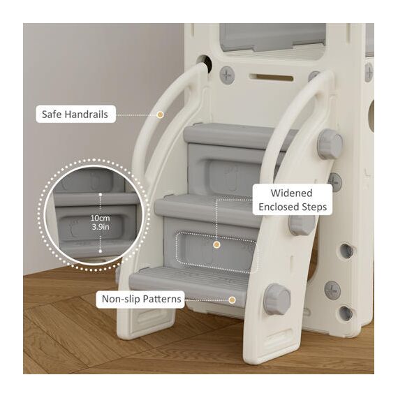 Little Story Play House With Activity Slide, Basketball Ring, Ball And Toy Storage, 5 image