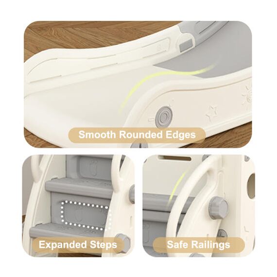 Little Story Play House With Activity Slide, Basketball Ring, Ball And Toy Storage, 10 image