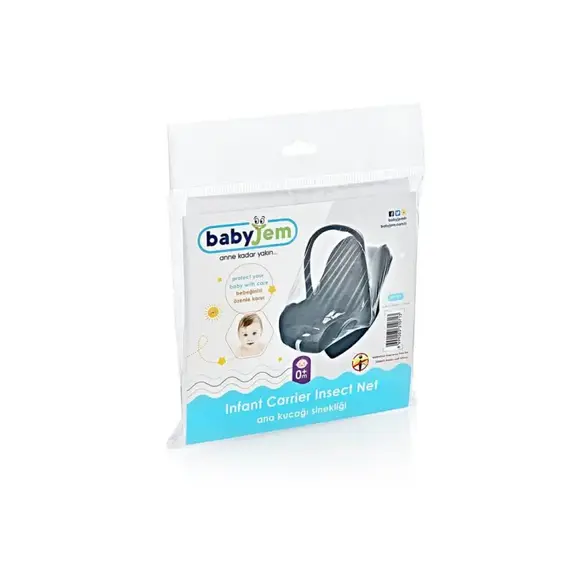 Babyjem Infant Carrier Insect Net 0 Months+, Color: Black, 2 image