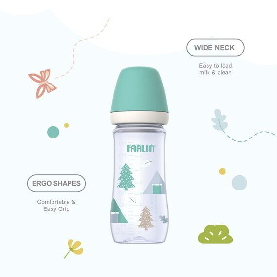 Farlin Grow With Colors PP Wide Neck Bottle Feeding 270ml, Color: pink, 6 image