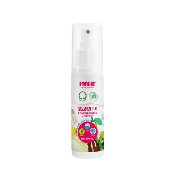 Farlin Clean 2.0 Baby Bottle Wash Travel Kit 100ml Spray Top