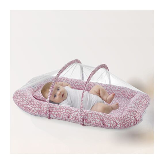 Babyjem Babynest with Mosquito Net 0-6 Months, Color: pink, 2 image