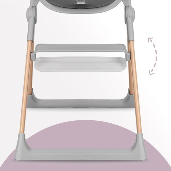 MoMi Kala Baby High Chair, Color: Grey, 5 image