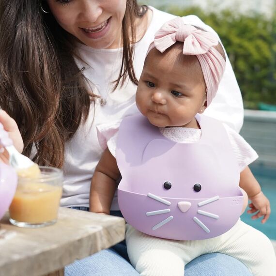 Melii Silicone Bib, Color: Purple, 2 image