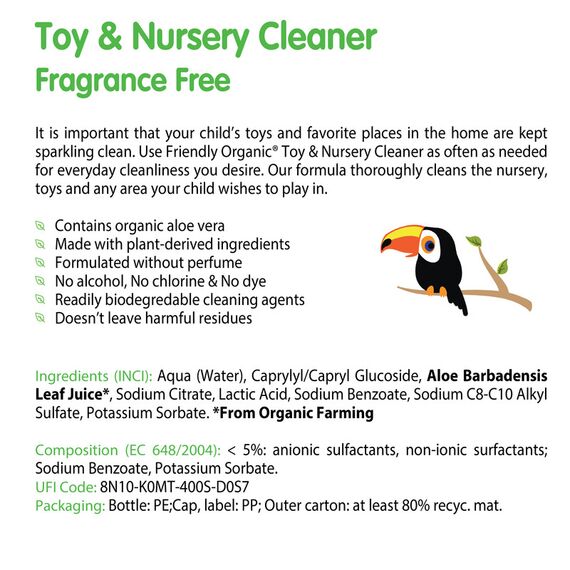Friendly Organic 100ml Fragrance Free Toy & Nursery Cleaner - Clear, 6 image
