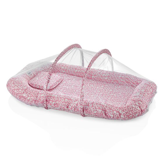 Babyjem Babynest with Mosquito Net 0-6 Months, Color: pink